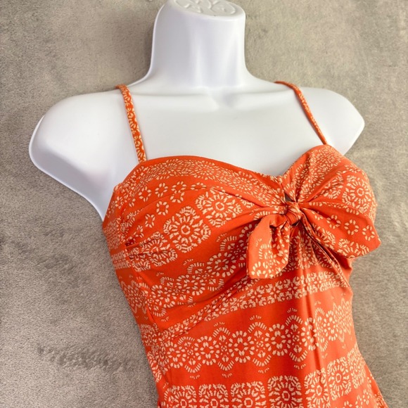 Robin Piccone Swimsuit 4 Isla Plunge One Piece Body Shaping Terracotta Tie NWOT - Picture 6 of 14